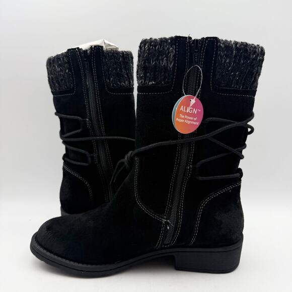 Comfortiva Womens Salem Casual Boots US 7 WIDE EU 38 Black Suede Waterproof NIB - Picture 8 of 12